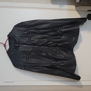 Black faux leather jacket
